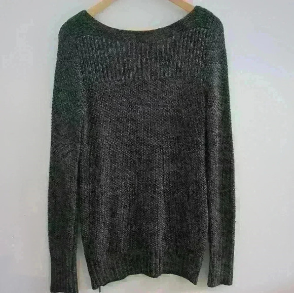 CALVIN KLEIN | Black/Grey Metallic Knitted Long Sleeve Side Zipper Swea… - Picture 5 of 5